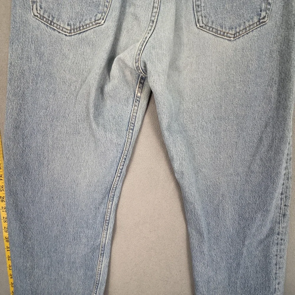 Vintage Levis 501 Jeans Mens Light Wash Straight Altered Hem USA 90s Fits 32x29